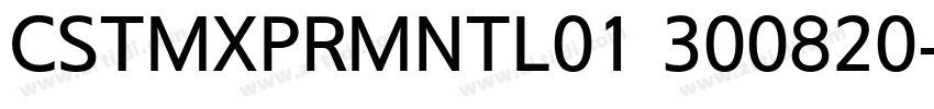 CSTMXPRMNTL01 300820字体转换